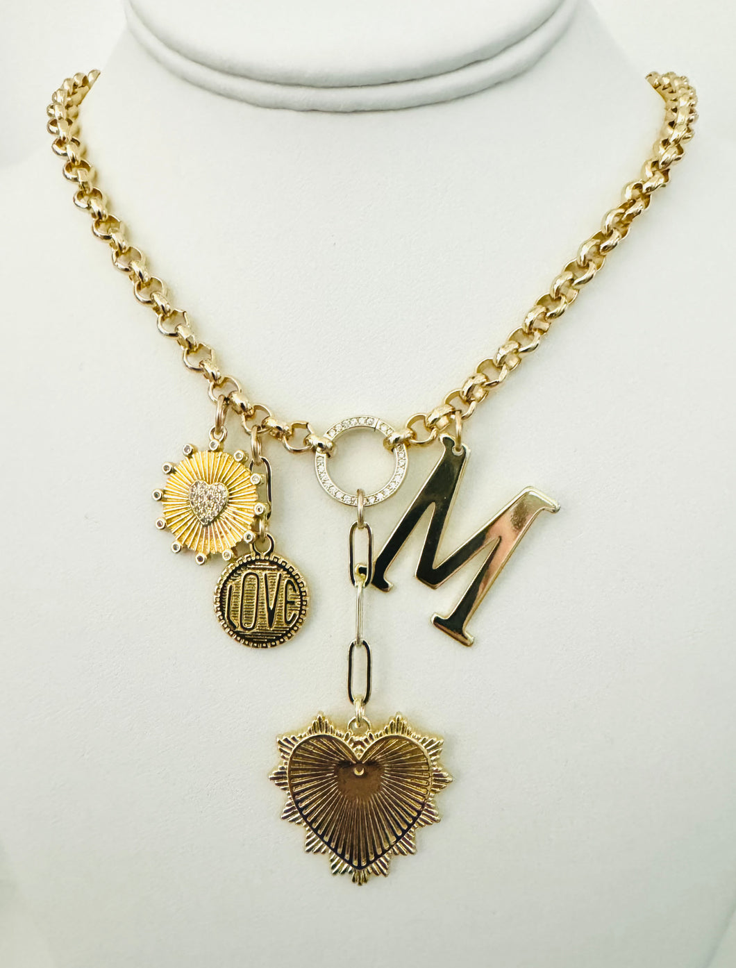 N152 Chandelier Initial Necklace